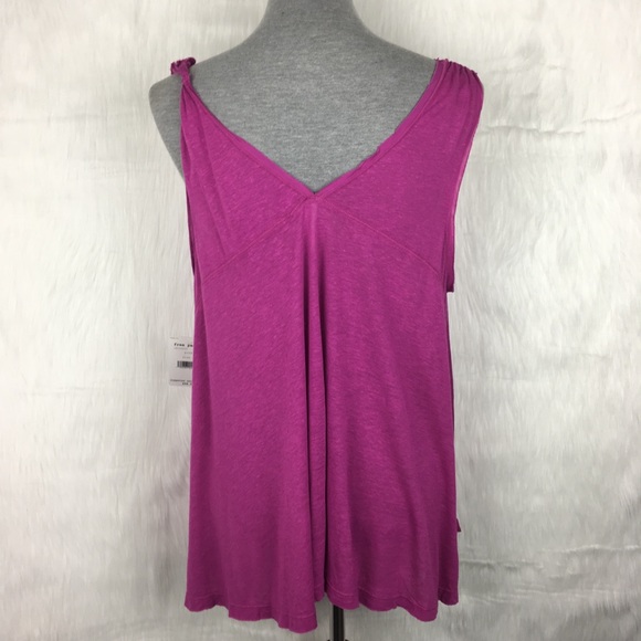 NWT Free People New Vibes Linen Tank Top - Picture 5 of 5